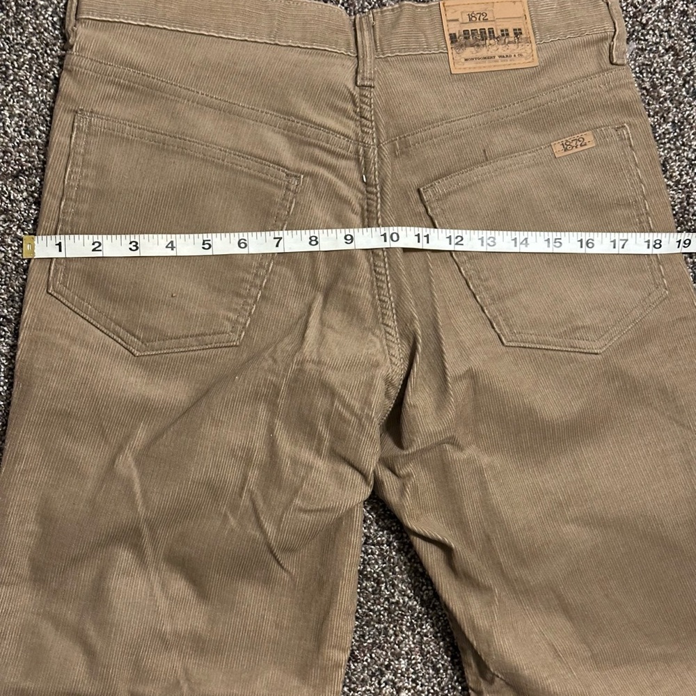 New with tags Vintage 1970’s Montgomery 1972 Tan Corduroy Pants 33 X 30 - Picture 7 of 8